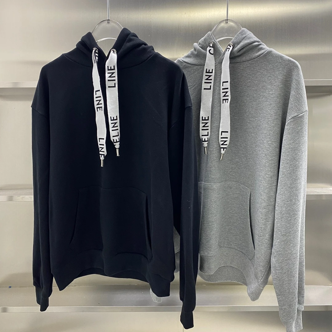 

Hoodie For Men women Luxury Brand Classic Hooded Pure Cotton Sweatshirts Solid Hat Rope Outerwear Casual Sportswear Pullover