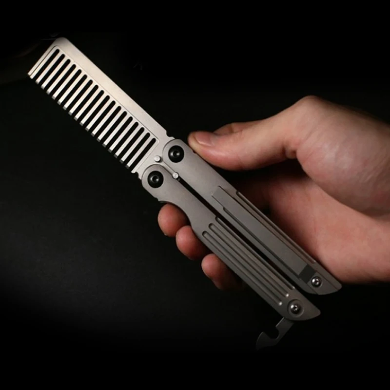 Титановый сплав двуглавый гребень для самообороны защита инструменты