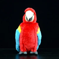 12 lifelike scarlet macaw plush toys cute parrot plush dolls simulation bird stuffed toys gifts for kids