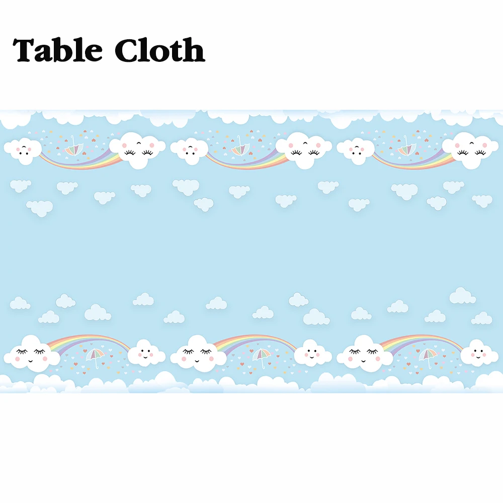 Allenjoy влагостойкая скатерть баннер Радуга облака любовь для маленьких детей день