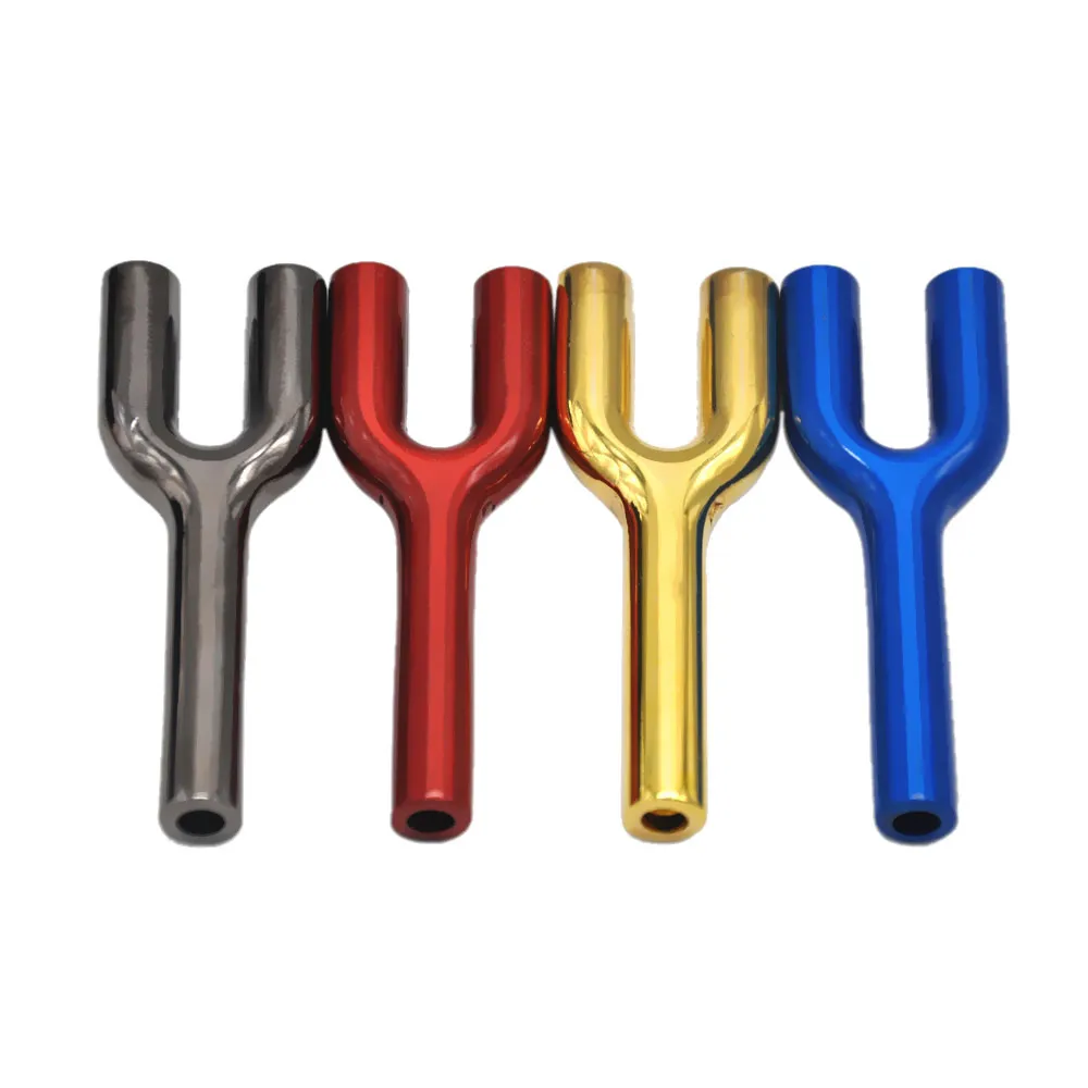 

Portable Y-shaped Colorful Red Golden Light-Weight Pipe Multi-Purpose Pipe Mini Metal Pipe Smoking Accessories