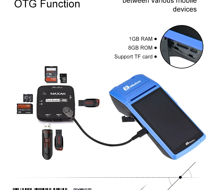 Пос система ПОС терминал принтер чековый сенсорный экран Bluetooth с функцией NFC