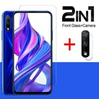 Стекло 2 в 1 + пленка на объектив камеры для Huawei Honor 9A 9C 9X Pro 8A Pro 8X 8S P30 P40 Lite E Y5 Y6 Y7 Y9 2019 Y6S Y9S Y5P Y6P Y7P Y8P