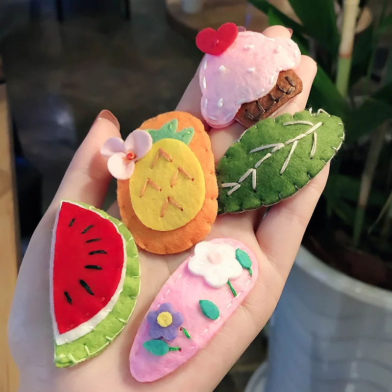 Милые заколки для волос маленьких девочек детские с рисунком фруктов детская