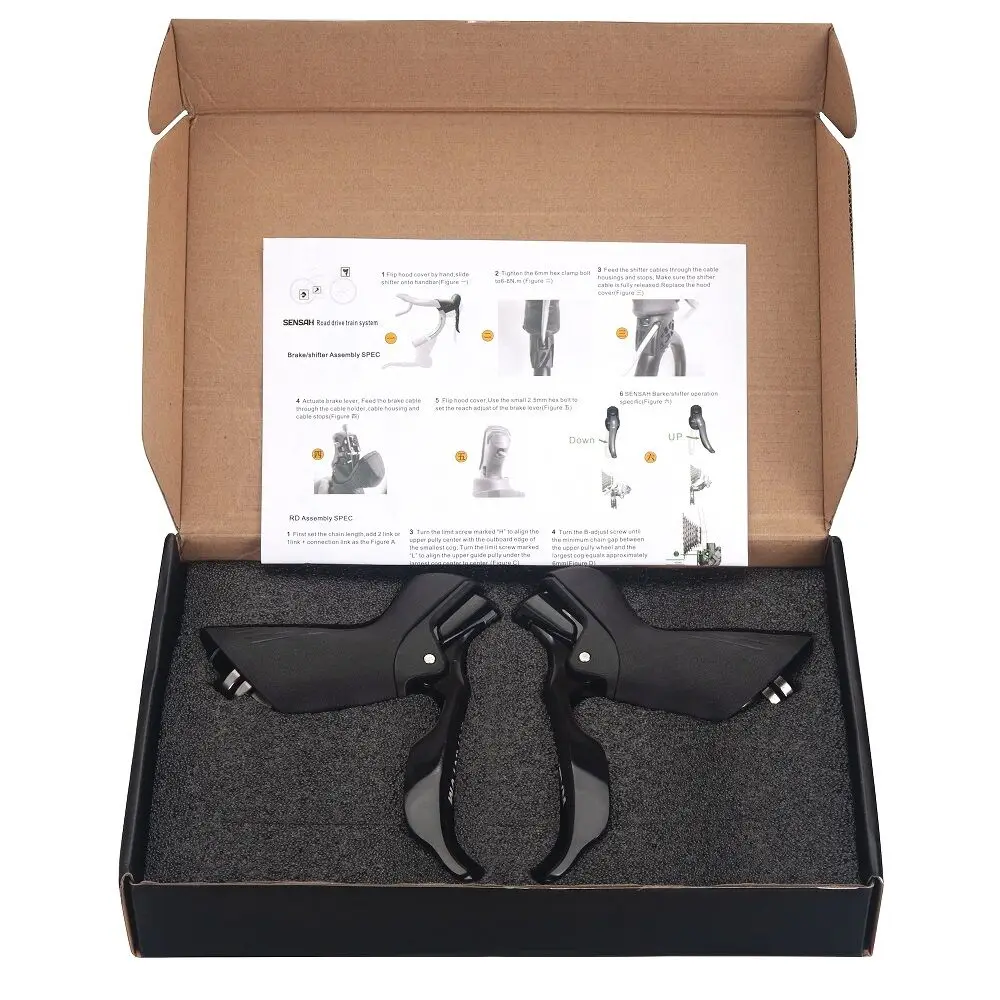 SENSAH PHI дорожный велосипед переключения 2x10 Скорость тормозной рычаг для