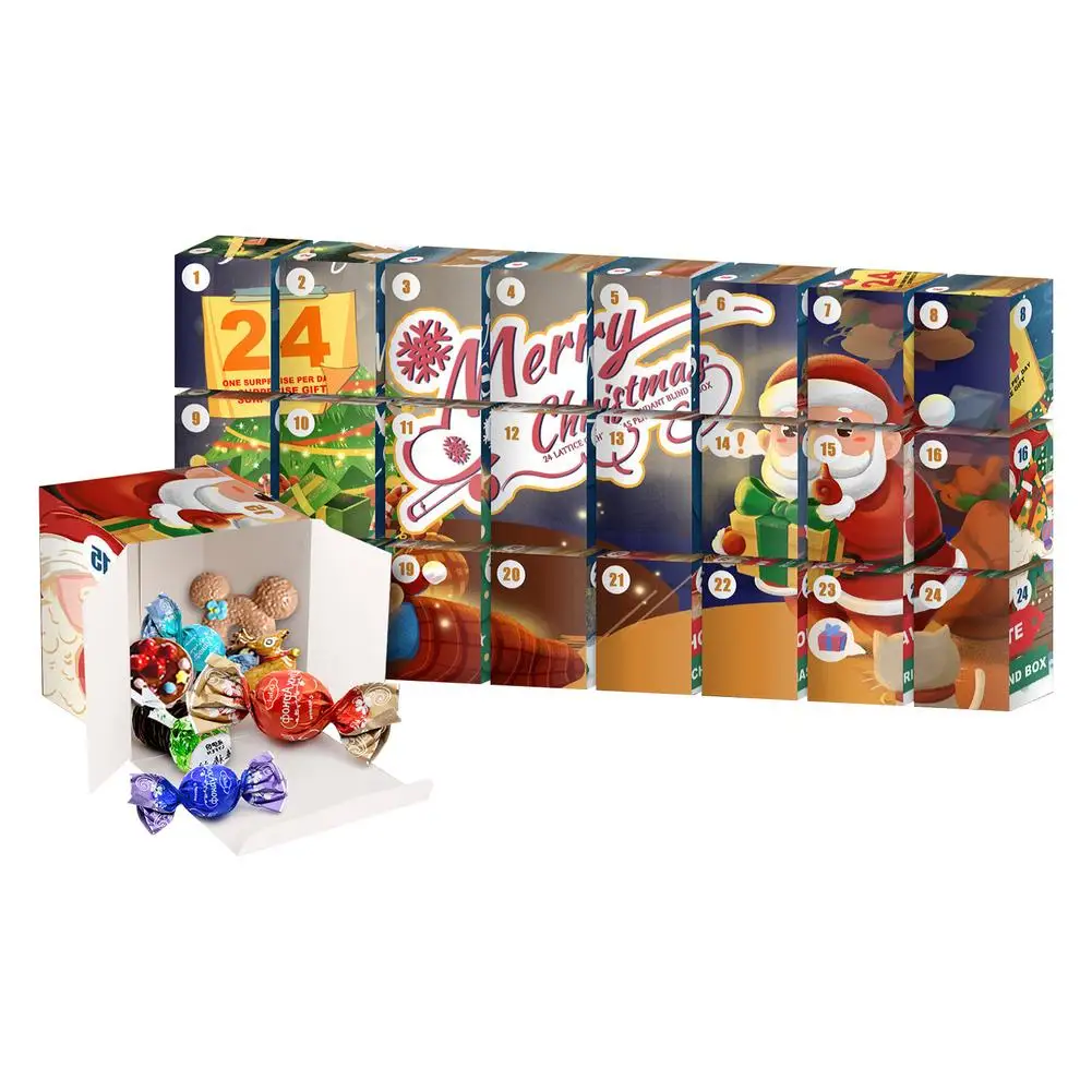 

Christmas Advent Calendar Box 24 Days Countdown Gift Treasure Box Christmas Gift Box Christmas Countdown Box Empty Gift Box