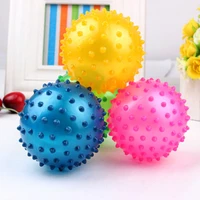 1pc kids inflatable ball rubber toy baby outdoor thorn balloon developmental ball outdoor game ball childrens toy color random