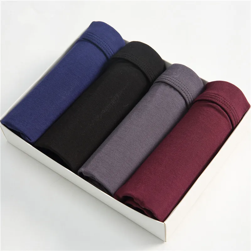 Трусы-боксеры мужские из бамбукового волокна 4 шт. | Мужская одежда