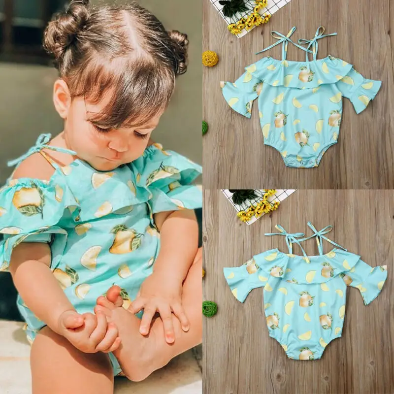 Pudcoco/брендовая одежда для маленьких девочек боди с открытыми плечами v-образным