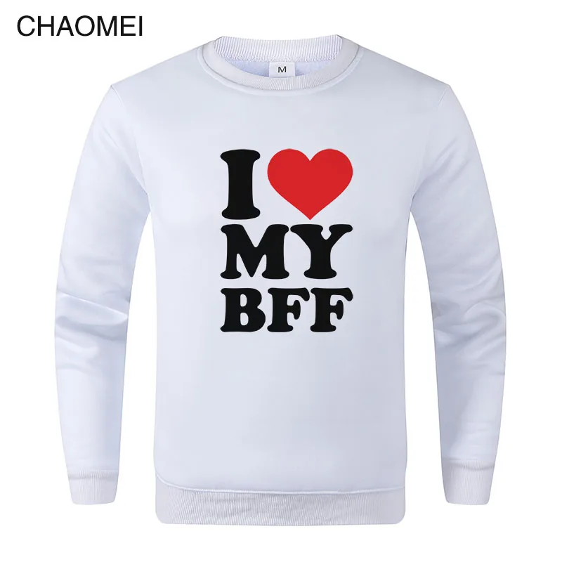 Толстовка мужская с надписью I love my best Friend forever bff | Мужская одежда