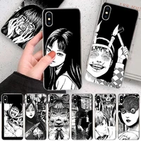 junji ito terror horror anime soft phone case for iphone 11 12 13 pro max xr x xs mini apple 8 7 plus 6 6s se 5s fundas coque