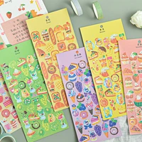 1sheet cute fruits food stationery sticker kawaii foods decor sticker list diary sticker diy scrapbooking diary album stickers