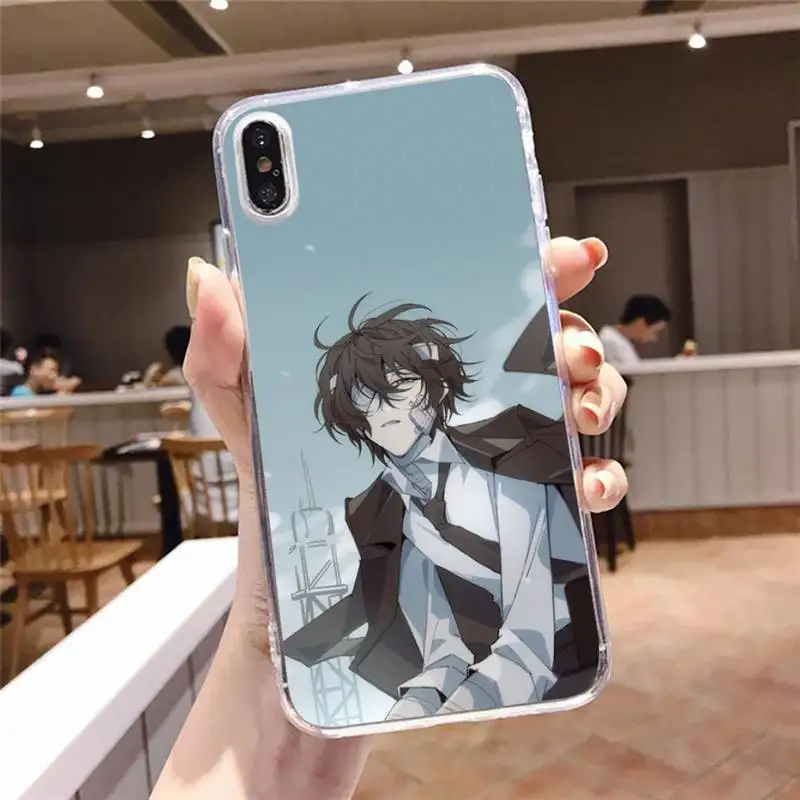 

Bungo Stray Dog Anime Phone Case For iphone 12 11 8 7 6s 6 5 5s 5c se plus mini x xs xr pro max Transparent soft