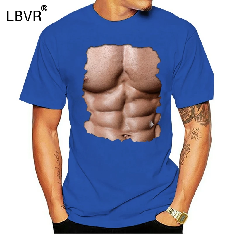 2019 мужские фальшивые мускулы нательное нижнее белье рубашки Объем груди шести