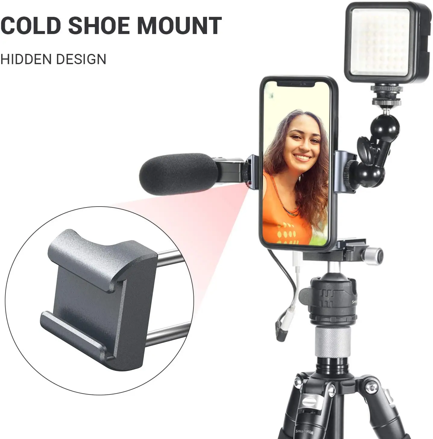 Универсальный держатель для смартфона SmallRig с защелкой стандарта Arca-Swiss прямой