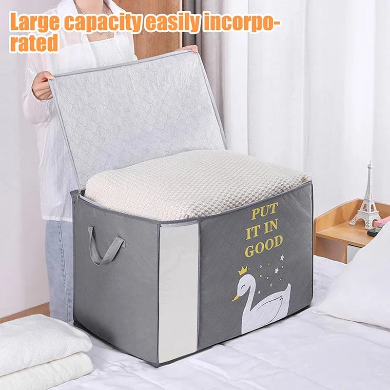 Складной стеганый сумка для хранения влагостойкий гардероб держатель одеял