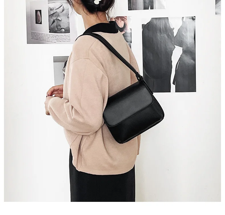 [BXX] Woman New Brief Square Vintage Saddle PU Leather Personality All-match Crossbody Shoulder Bag Fashion Summer 18A1426 |