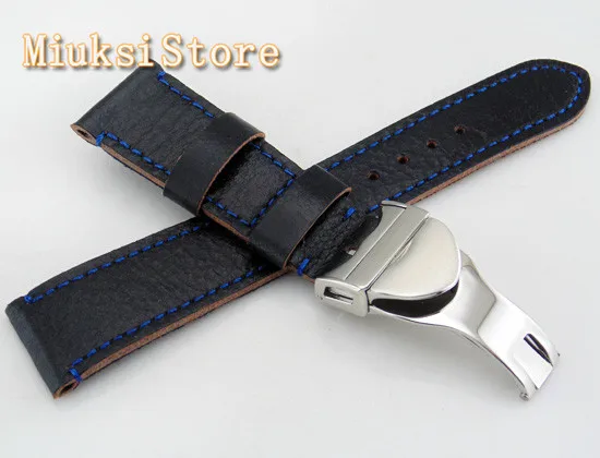 Черный тканевый кожаный ремешок Bliger 22 мм пряжка из нержавеющей стали аксессуары