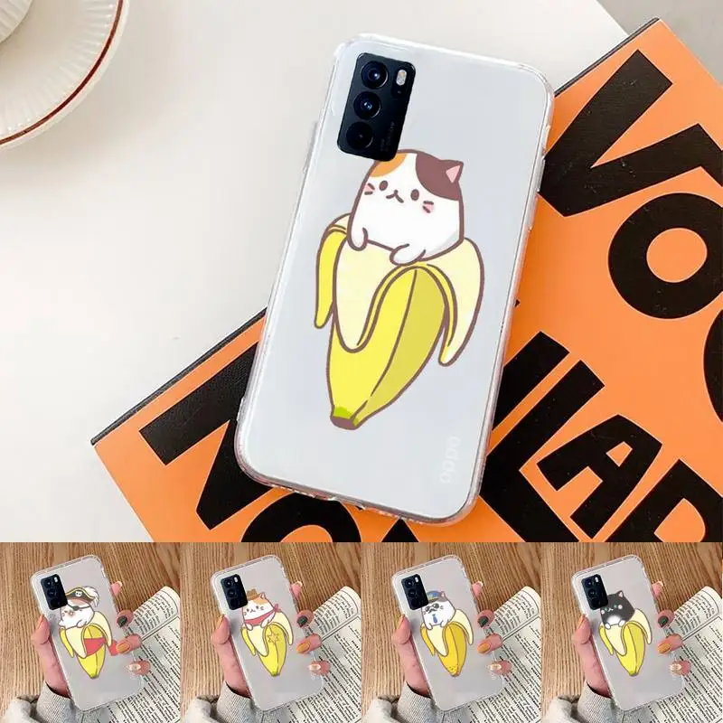 

Cute Cartoon Finger Funny Banana Phone Case Transparent For oppo Realme FIND V X Q 2 3 5 7 11 50 GT Q2 PRO PLUS moible bag