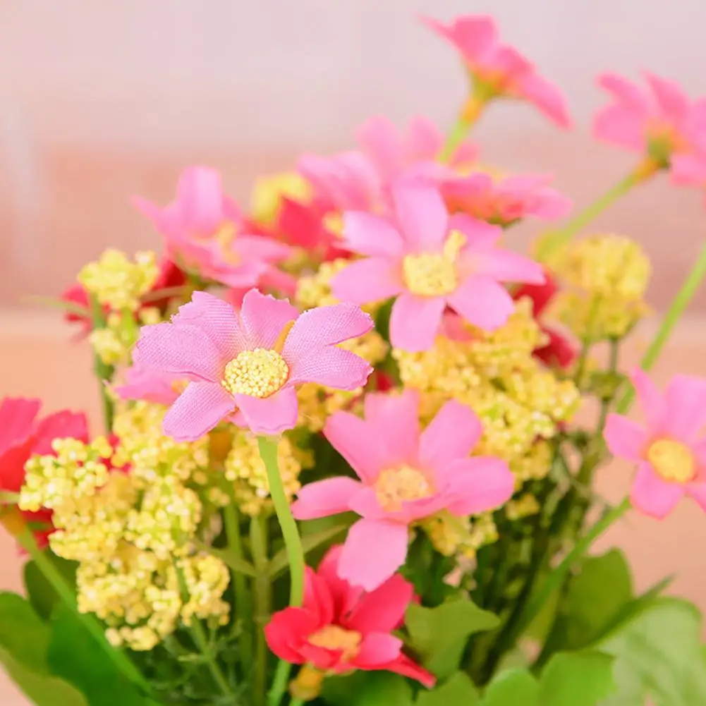 

New Potted Artificial Chrysanthemum Flower Bonsai Desktop Decor for Home Garden Balcony Decor Artificial Plants Flower Bonsai