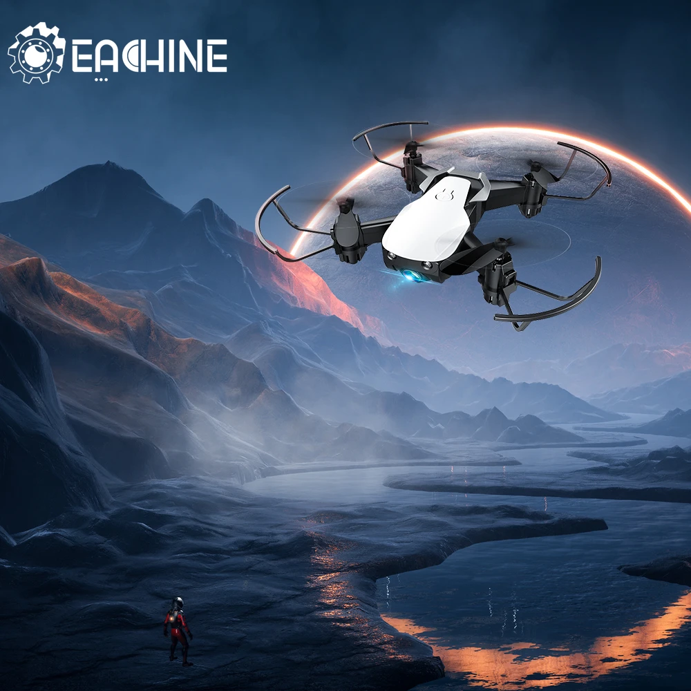 Eachine E61 мини Дрон режим удержания высоты RC Квадрокоптер RTF WiFi FPV складной Вертолет