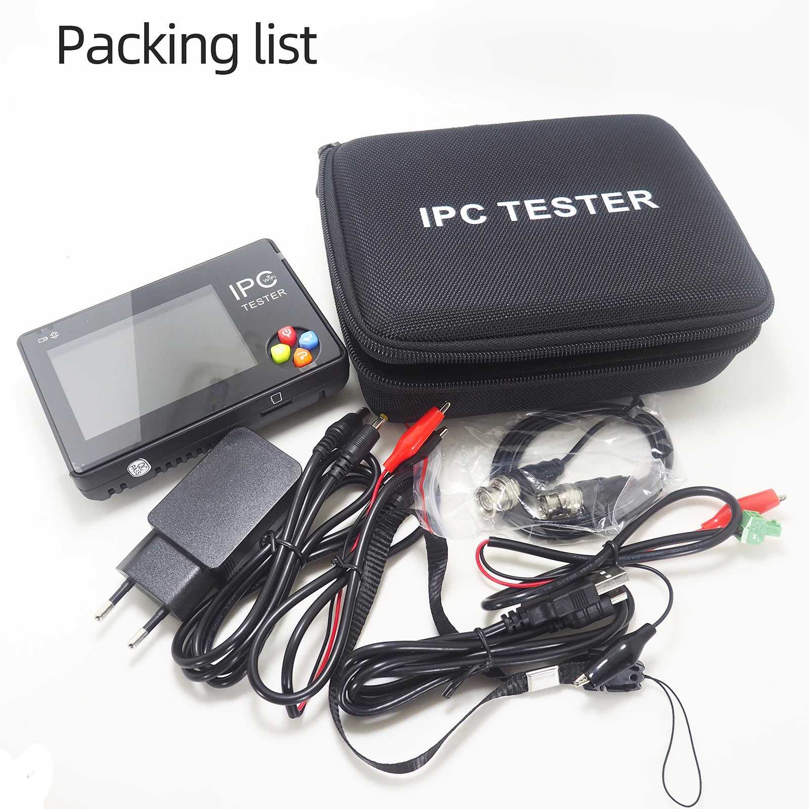 

camera test IPC1600AHD plus IPC tester monitor 3.5inch 4K H.265 IP & CVBS IP AHD TVI CVI Camera tester for Dahua Hikvision ONVIF