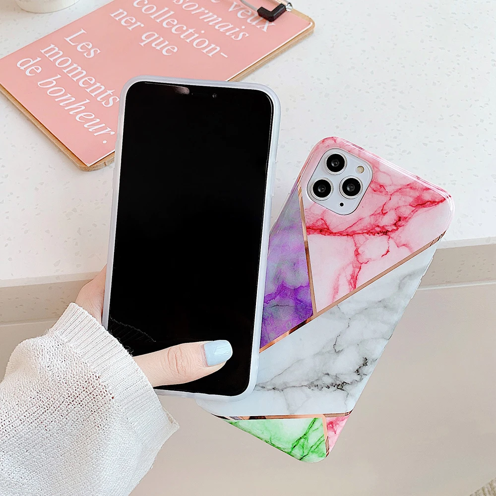 Роскошный Мраморный чехол для телефона Apple iPhone X XR XS 11 Pro Max 8 7 6S 6 Plus мягкий
