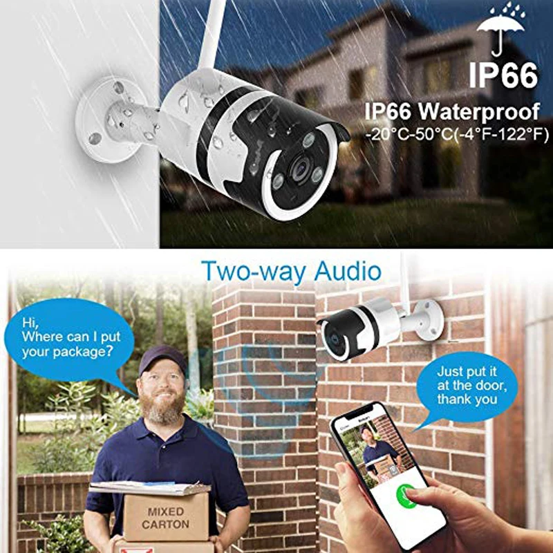 Wouwon 1080P Водонепроницаемая уличная ip-камера Wifi камера безопасности CCTV наблюдения
