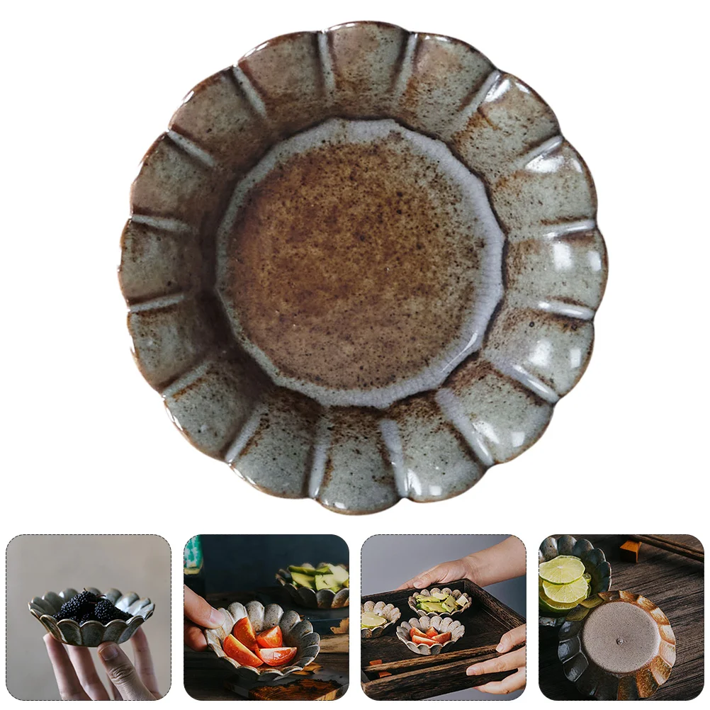 

1Pc Ceramic Dipping Bowl Japanese Style Sauce Dishes Seasoning Serving Dishes