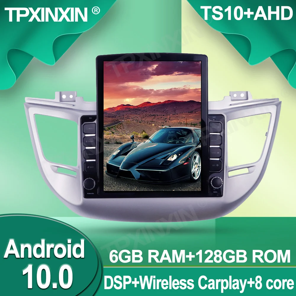 구매 현대 투손 2014-2018 안드로이드 128G 무선 Carplay 터치 스크린 스테레오 수신기 6 + 128G 자동차 라디오 플레이어 라디오 IPS 스크린
