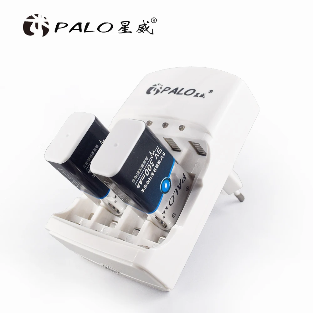 PALO aa aaa 2a 3a 9V зарядное устройство электрическая Зарядка для 1,2 V aa aaa 9v(6F22) Ni-MH аккумуляторы