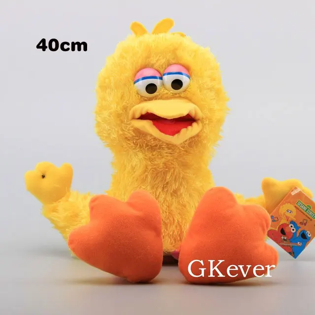 Big Bird 40cm 21-40 см ручная кукла Улица Сезам плюшевые игрушки кукла Элмо Эрни Гровер Оскар Зои Берт мягкие кукольные игрушки для женщин и детей подарок на вечеринку - Цвет: Big Bird 40cm