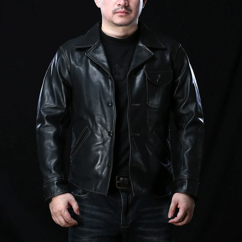 

Read 2006SJ RockCanRoll Description! Asian Size Super Quality Genuine Horse Leather Horsehide Stylish Fourcorners Jacket
