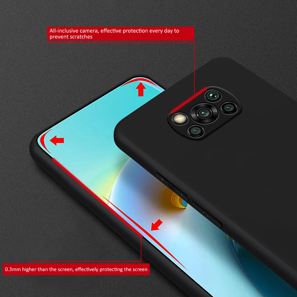 black matte phone case for xiaomi poco x3 pro nfc f3 silicone thin soft cover funda for xiaomi poco x3pro x3nfc shockproof case free global shipping