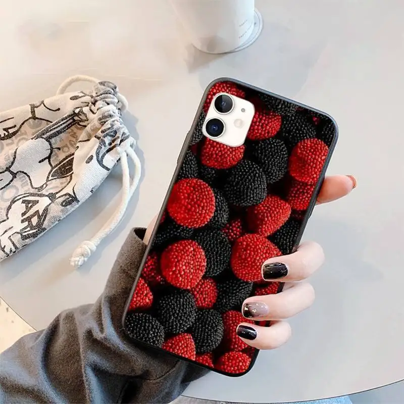 

Green cherry fruit cherry Blueberry Strawberry Phone Case for iPhone 11 12 pro XS MAX 8 7 6 6S Plus X 5S SE 2020 XR mini