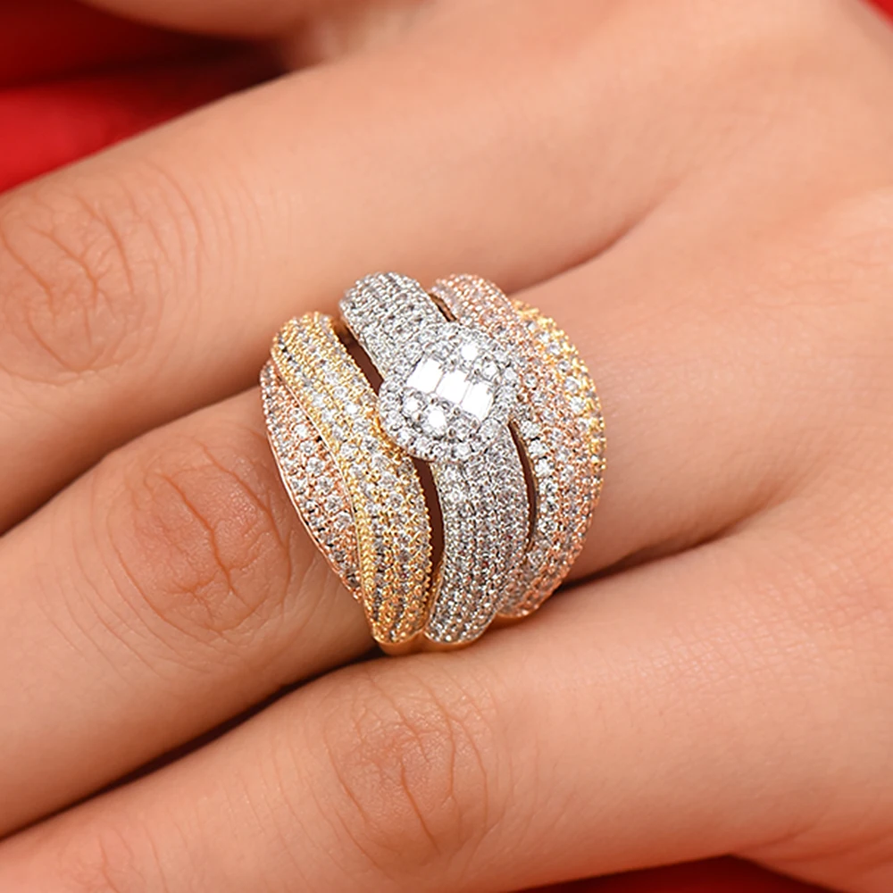 Женское Сверкающее кольцо missvikki роскошные свадебные с кубическим Цирконом
