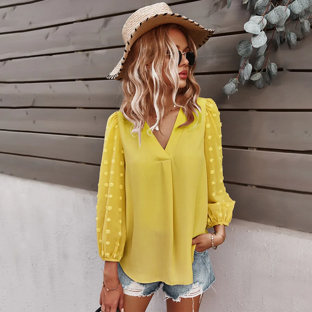 

2021 Summer New Products Casual Fashion Loose Women's Long Sleeve Casual Shirt