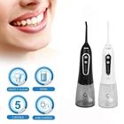 Ирригатор для полости рта Портативный 300 мл USB Перезаряжаемые ирригатор для полости рта воды ирригатор Стоматологическая зубная щетка зубная нить зубоврачебная зубная нить струи 5 режимов воды зубная нить
