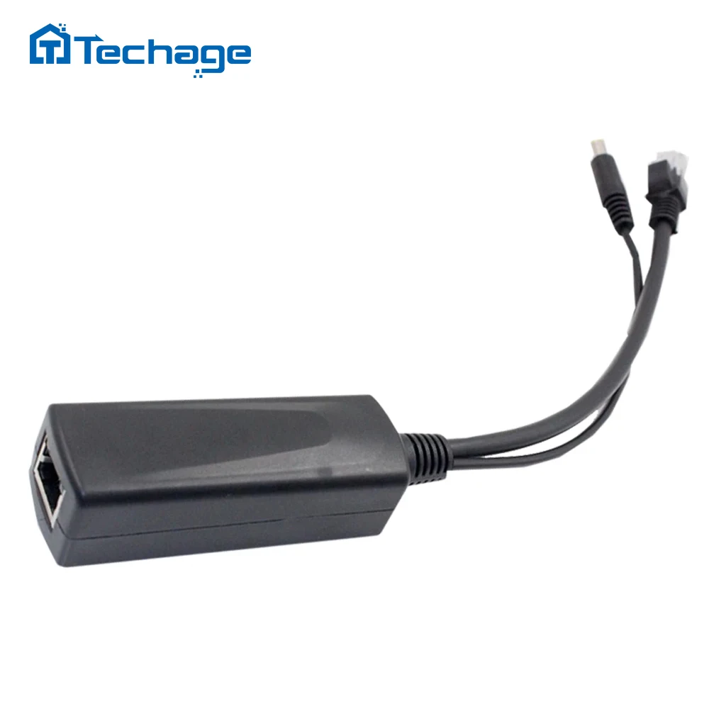 

Techage POE Splitter Power Over Ethernet 10/100mbps IEEE802.3at/af 12V/1.2A 24W POE Splitter For POE IP Camera Bundle Sale