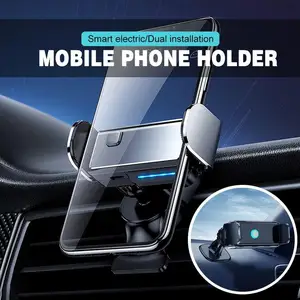 electric induction mobile phone holder car mini car phone holder air vent stand for 4 0 6 5 inch mobilephone auto support mount free global shipping