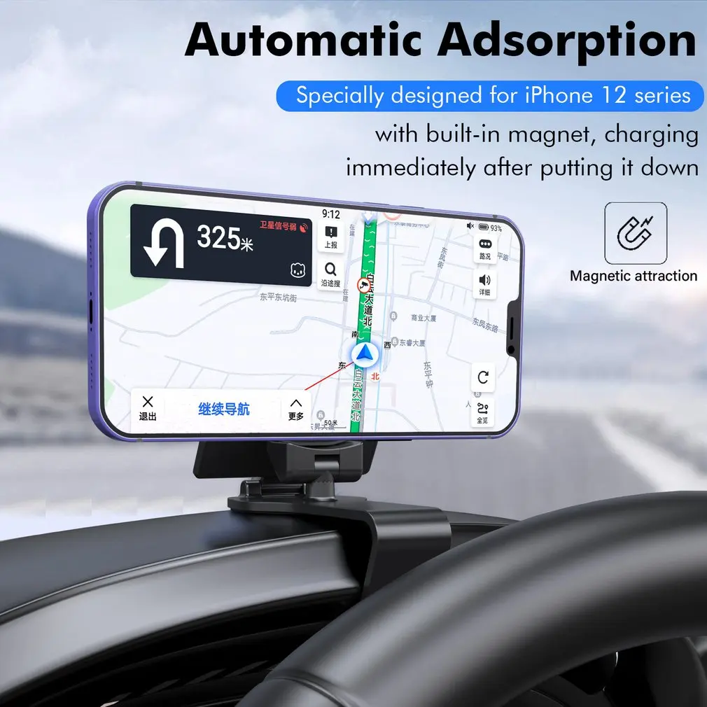 

Dashboard Car Phone Holder Mobile Phone Stands Rearview Mirror Sun Visor GPS Navigation Bracket With Parking Number Plate
