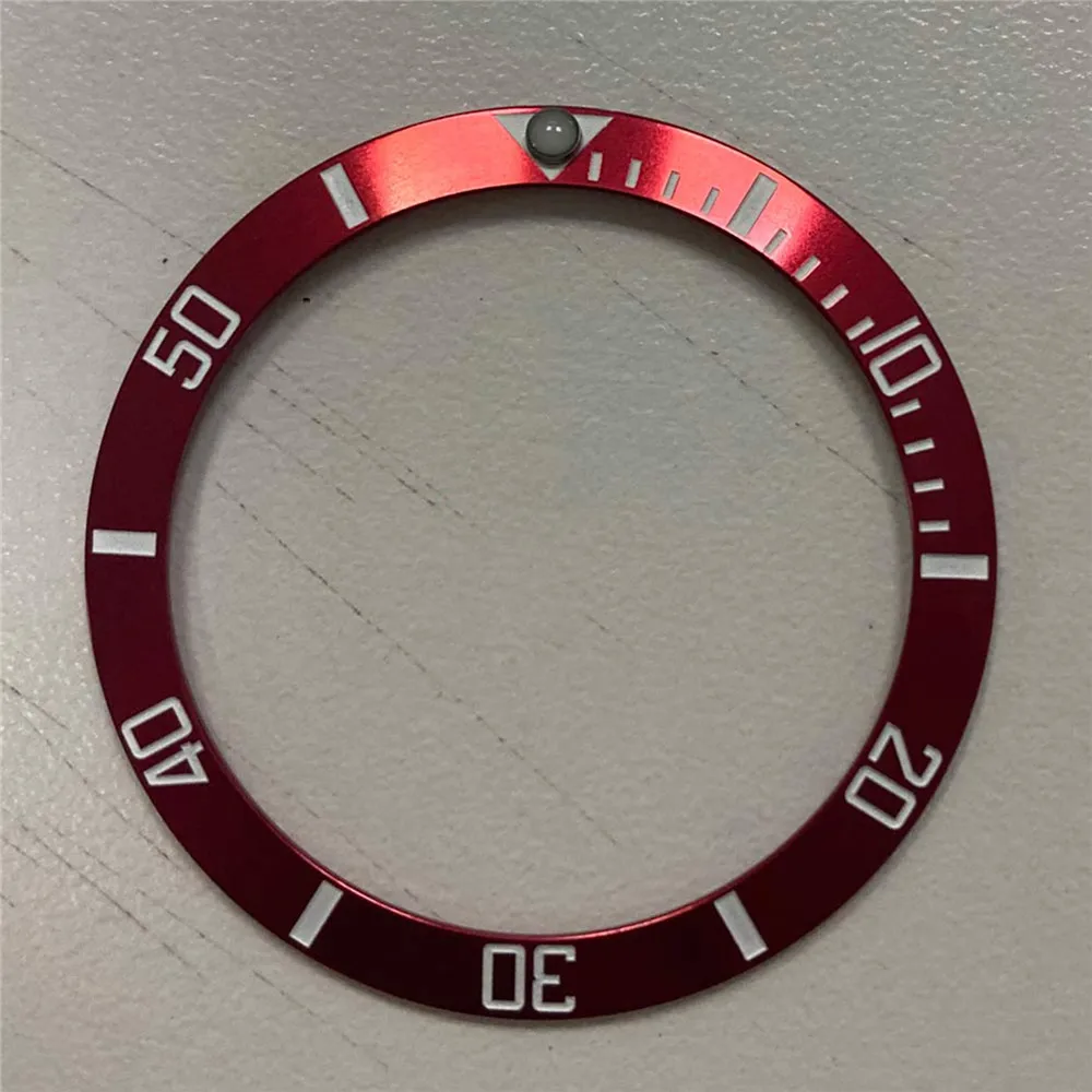

38mm Aluminum Bezel Replacement Watch Bezel for Wristwatch Repair Part Red/Coffee Color