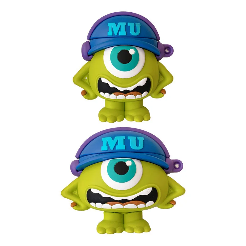 

Disney Cute Monsters Inc Mike Wazowski Keychain Airpods 1/2 pro Soft Silicone Case Bluetooth Headset Box Protective Case
