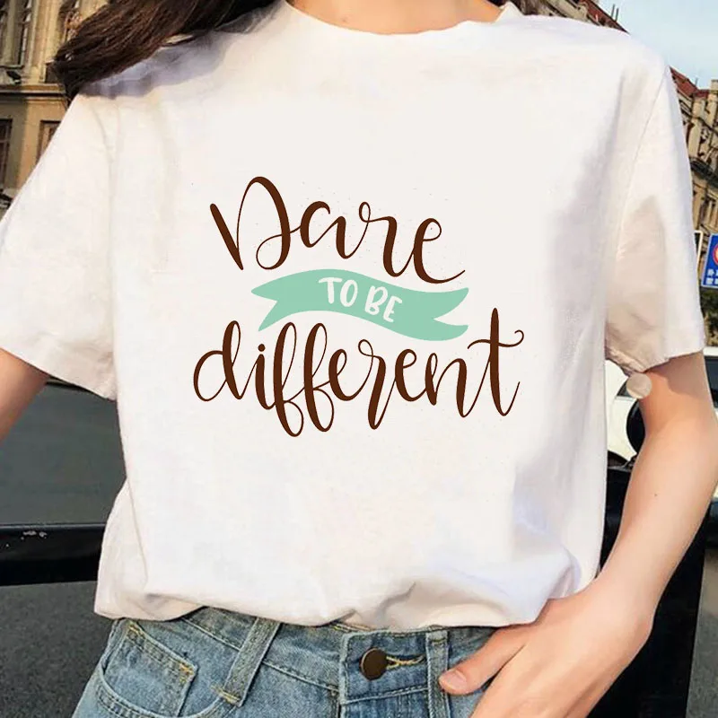 

Be Different Tshirts Funny Quote T Shirt Summer Fashion Hipster Tees Women Casual T-shirts Camisetas Summer tops Shirt