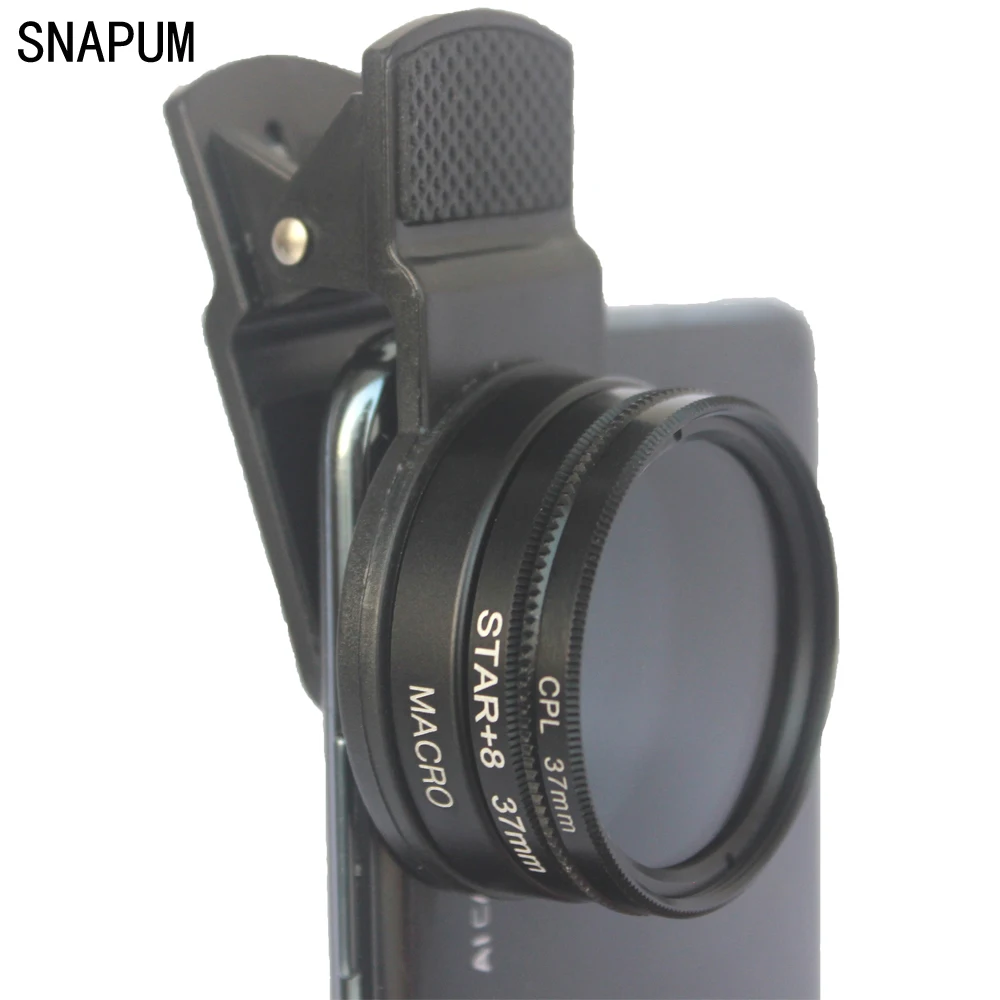SNAPUM HD 15X Супер Макро объектив для мобильного телефона CPL Звездный 37 мм всех
