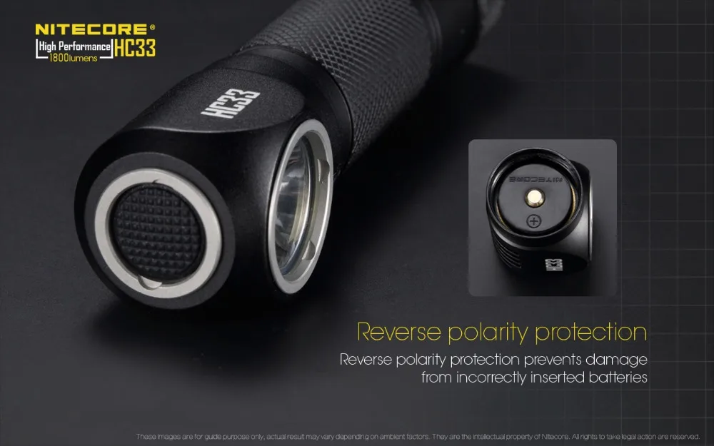 NITECORE HC33 головной светильник CREE XHP35 HD max 1800 люмен LED фара дальность луча 187 напора светильник с 18650 3500 мА/ч, литий ионный аккумулятор