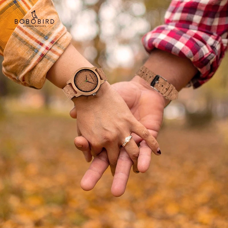 BOBO BIRD Couple Watch Wood Simple Classic Lover's Wrist Watches Quartz Customized Gift Lovers Anniversary Gifts Relogios | Наручные