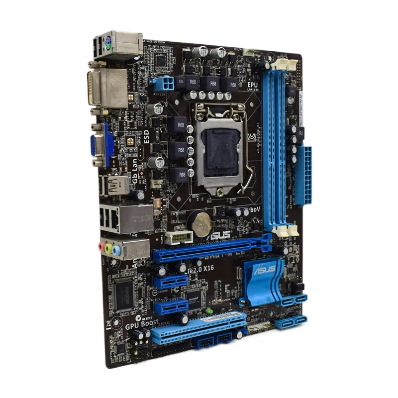 ASUS P8H61-M LE Оригинальное P8 H61 м PC материнская плата LGA 1155 гнездо uATX DDR3 VGA HDMI DVI 16 ГБ