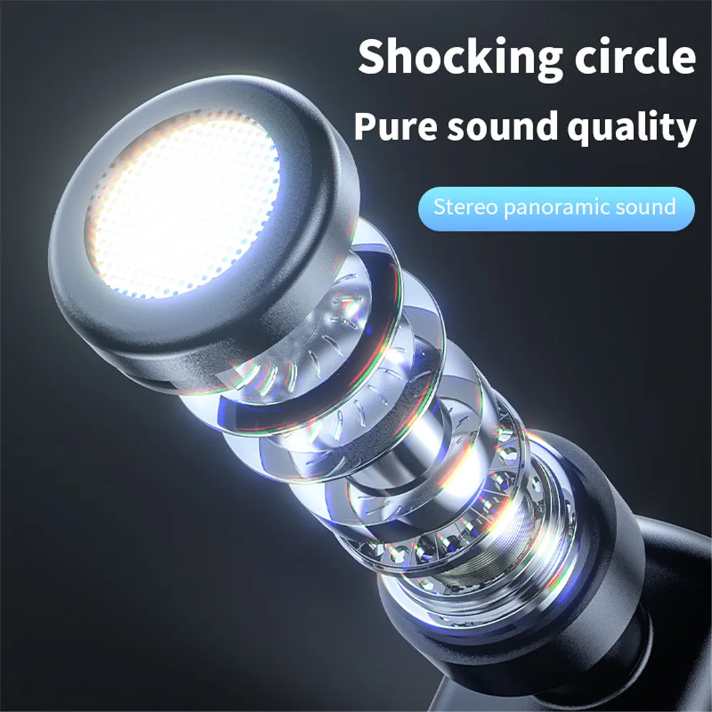 Single Business Bluetooth V5.2 Headset Wireless Earphone Ear Hook with Mic 48 Hours talk time Handsfree driving sport For xiaomi - купить по