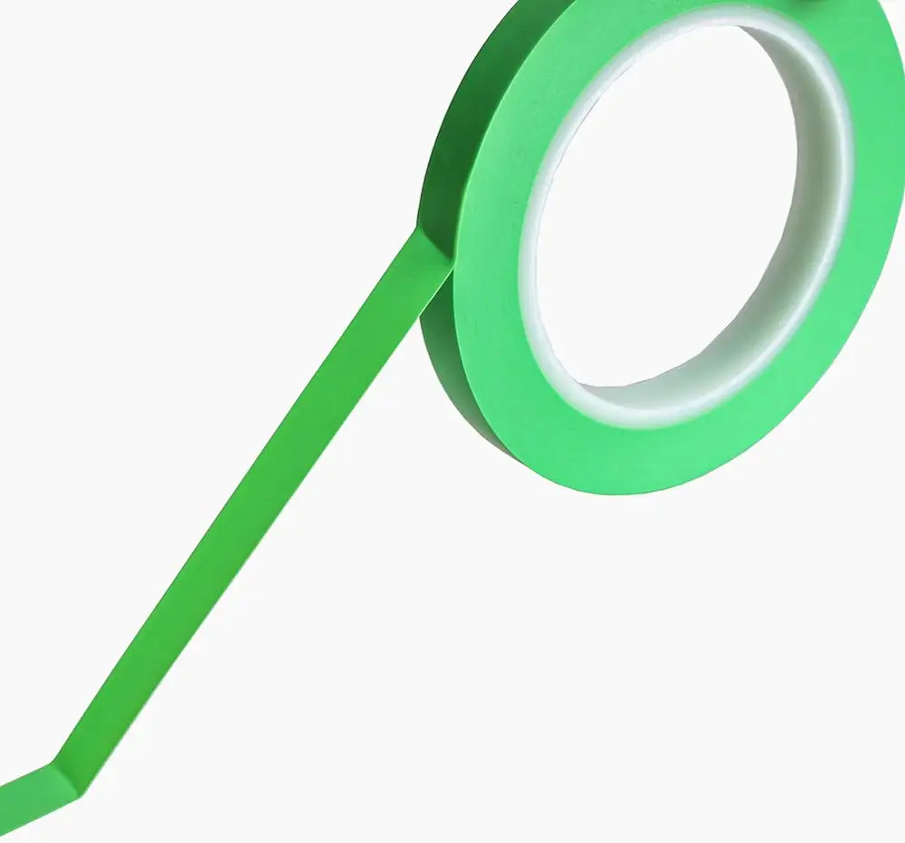 Зеленая высокотемпературная ПВХ Виниловая тонкая Маскировочная лента для